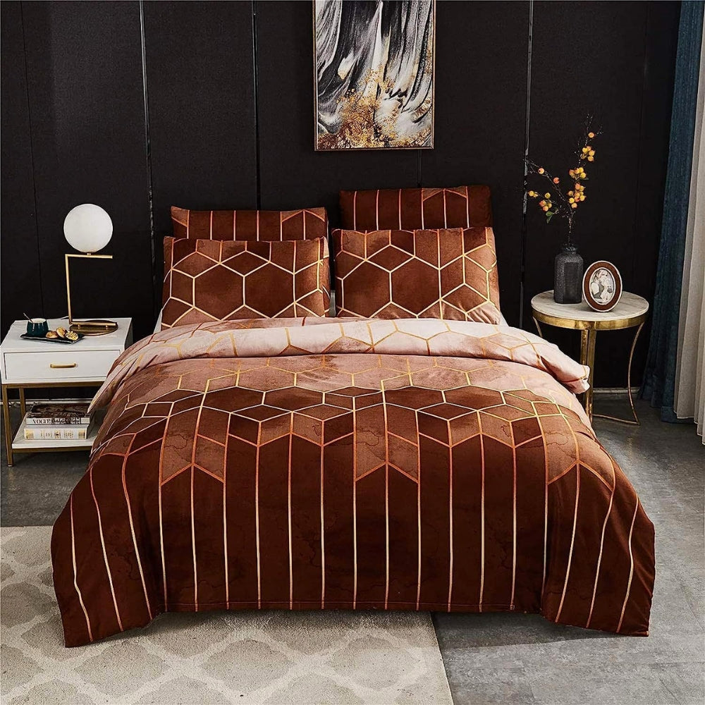 Golden Cosmo Hive | 3pcs Duvet Cover Sets