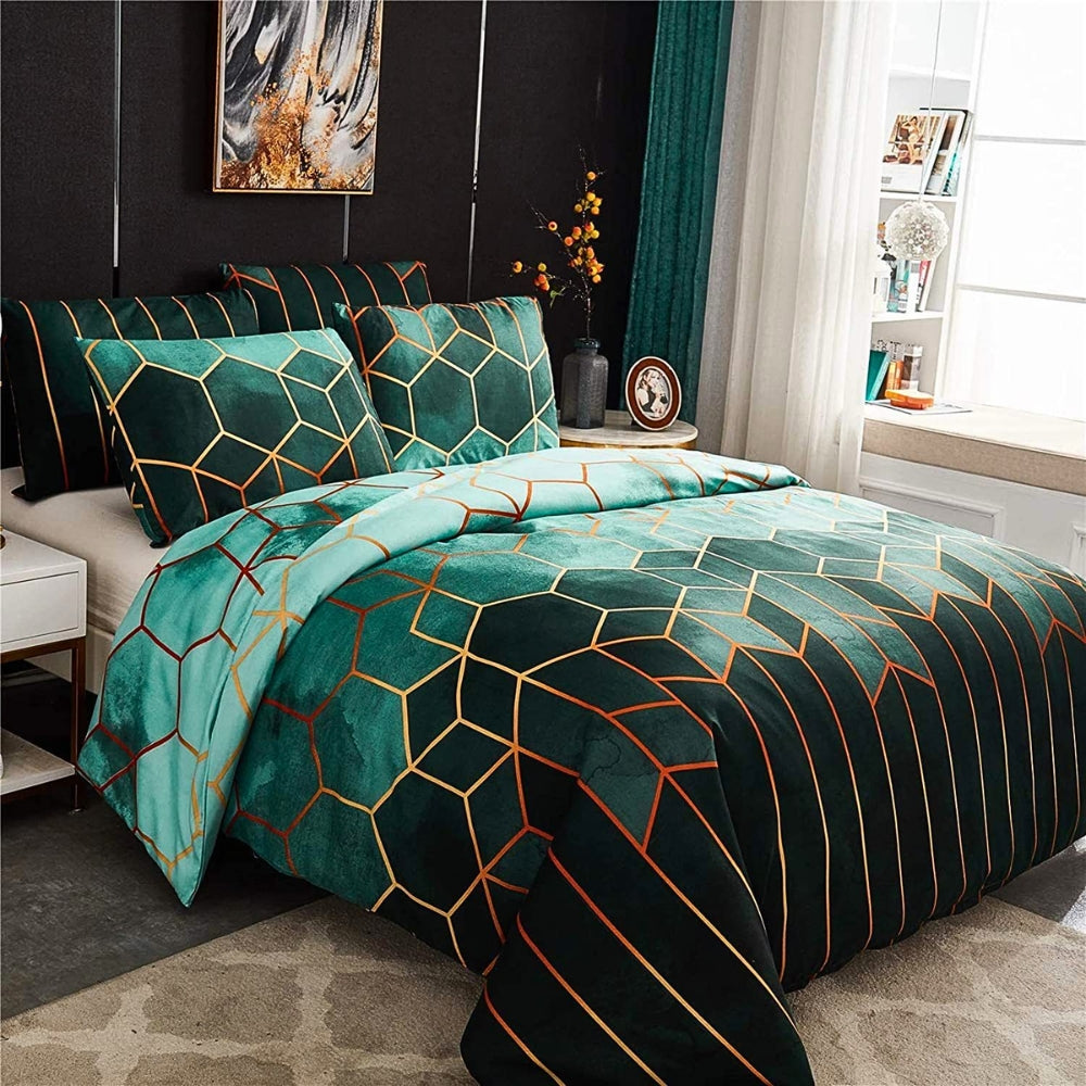Golden Cosmo Hive | 3pcs Duvet Cover Sets