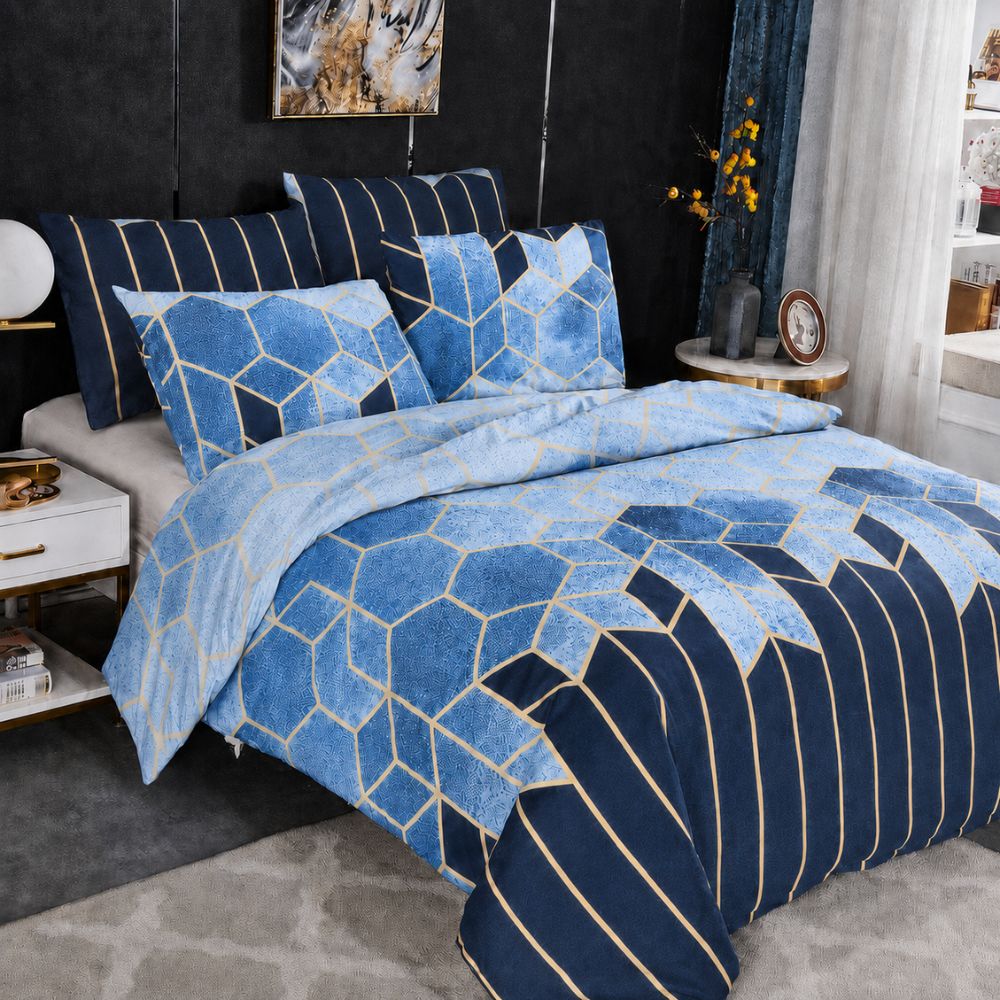 Golden Cosmo Hive | 3pcs Duvet Cover Sets
