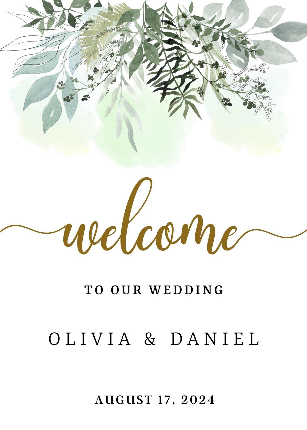 Welcome Modern Script Modern Script Wedding Welcome Sign Template, Ceremony Sign Reception S ...