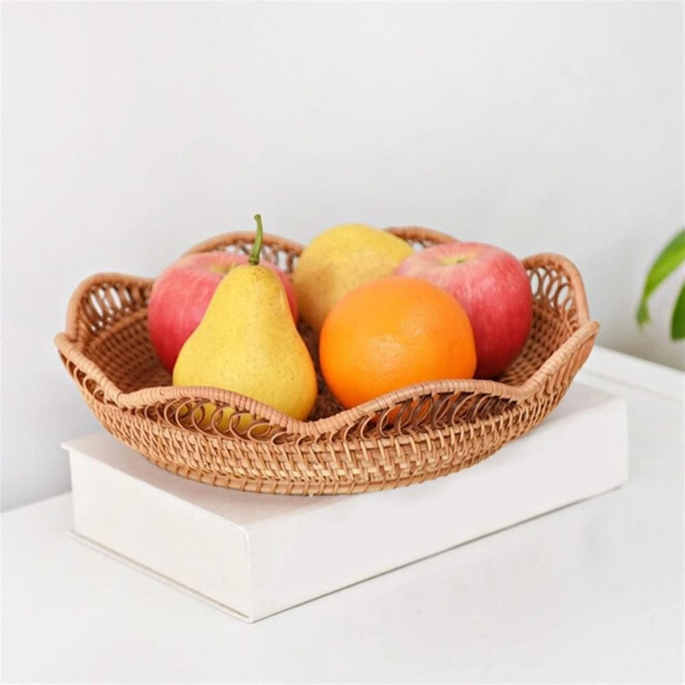 Handwoven Rattan Floral Basket