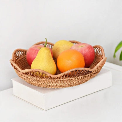 Handwoven Rattan Floral Basket