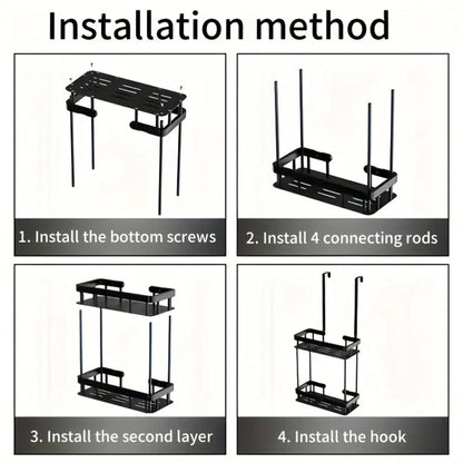Stainless Steel Bathroom Hanging Caddy Rack