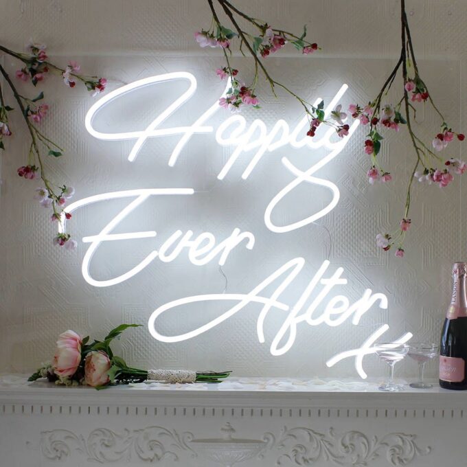 Custom Happily Ever After, Custom LED Neon Sign Customizable for Wedding