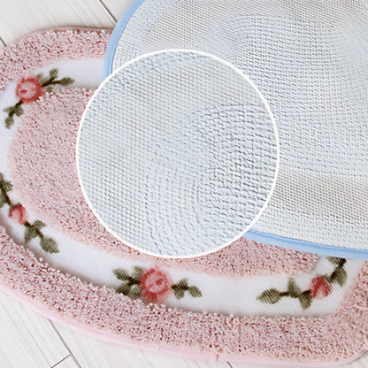 Heart Floral Tufted Bath Mat