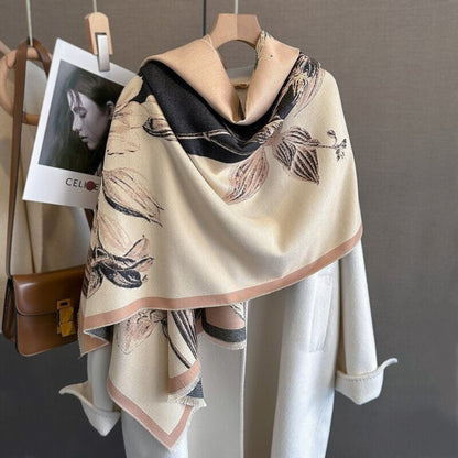 Iris Floral Soft Scarf Shawl