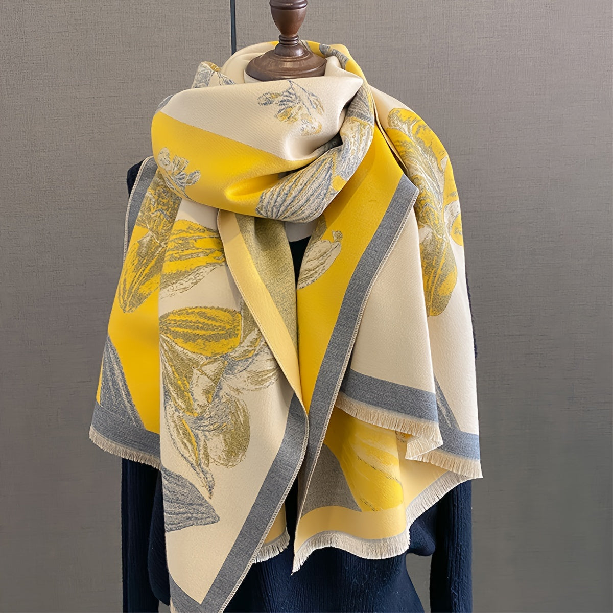 Iris Floral Soft Scarf Shawl