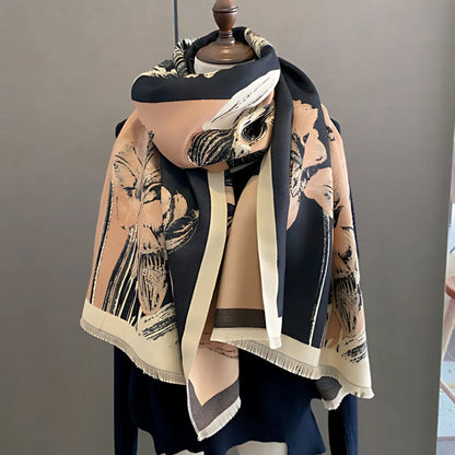 Iris Floral Soft Scarf Shawl