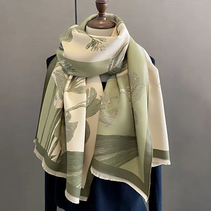 Iris Floral Soft Scarf Shawl