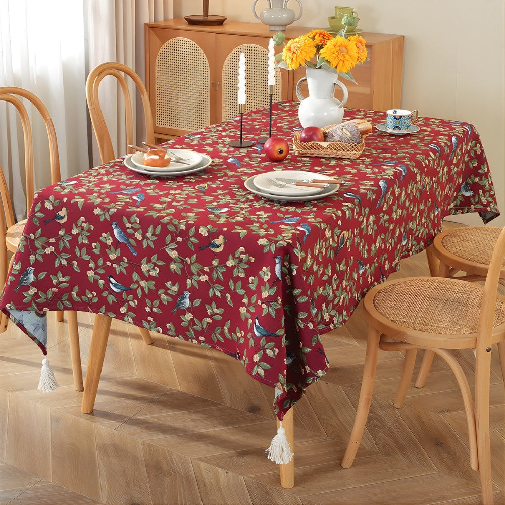 Lavish Heritage Floral & Bird Tablecloth