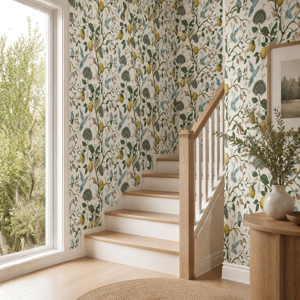 Lemon Bluebird PVC Adhesive Wallpaper