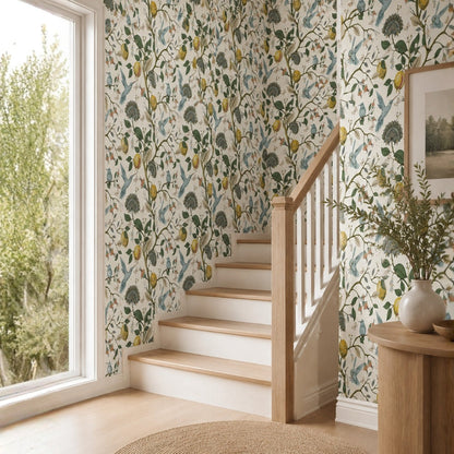 Lemon Bluebird PVC Adhesive Wallpaper