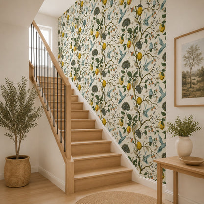 Lemon Bluebird PVC Adhesive Wallpaper