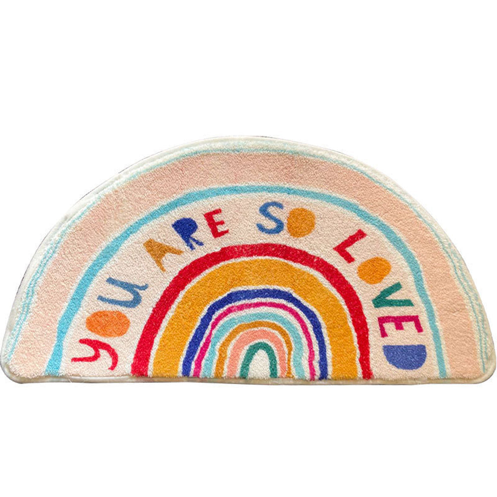 Rainbow Glow Half-Moon Bath Mat