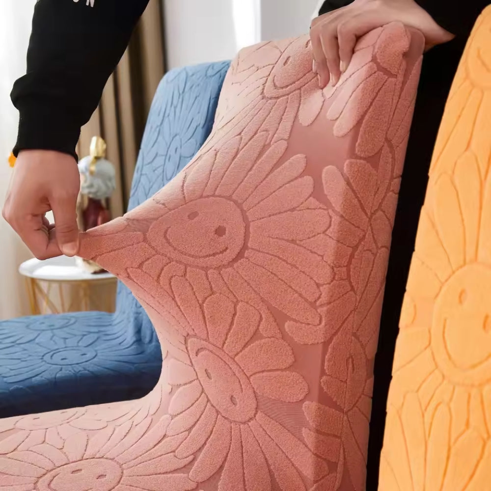 Fleur Smiley Flower Stretch Chair Cover