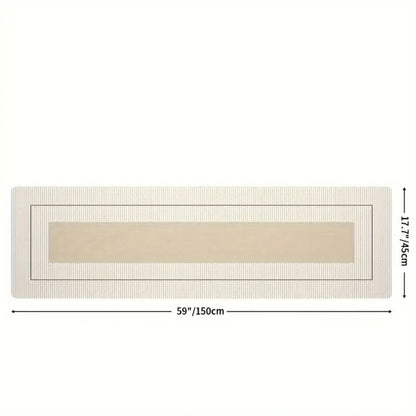 Lush Floral Striped Kitchen Mat