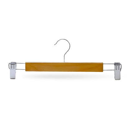 Maxwell Premium Wood Pants Hangers with Clips | 10pcs Set