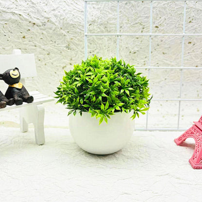 Minimalist Artificial Boxwood Bonsai Pot Decor