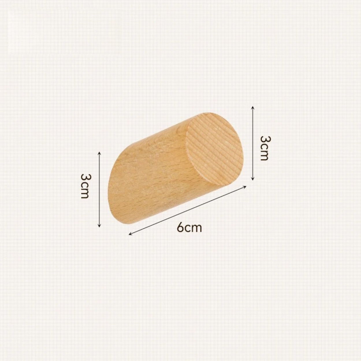 Minimalist Beech Wood Wall-Mounted Hook