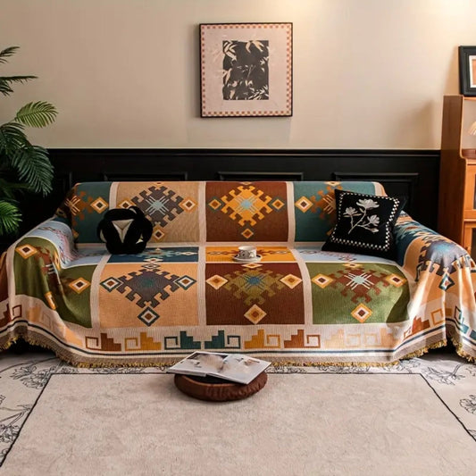 Modern Geometric Tribal Sofa Cover