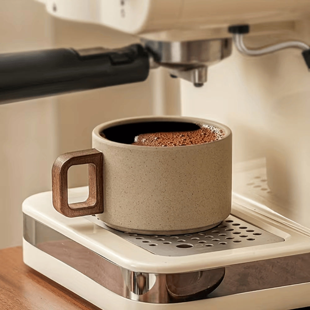 Modernist Ceramic Wooden Pallet Mug