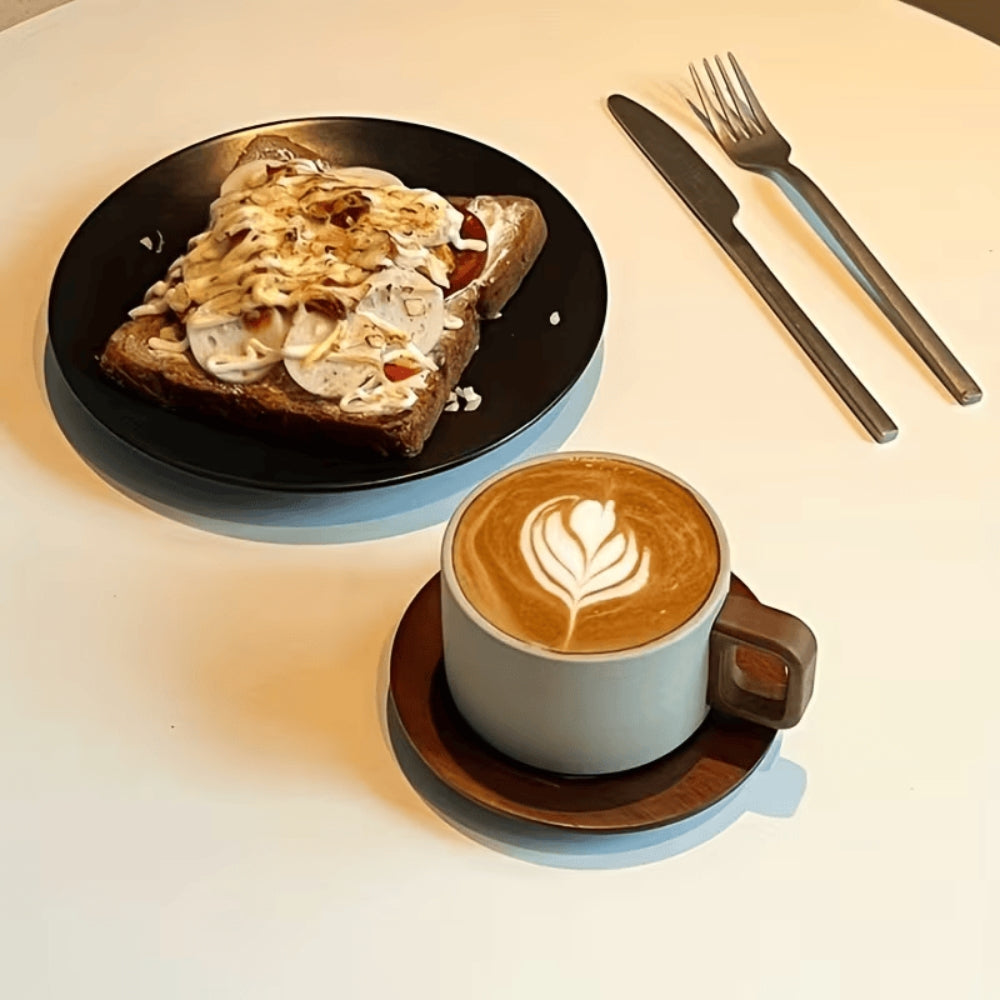 Modernist Ceramic Wooden Pallet Mug