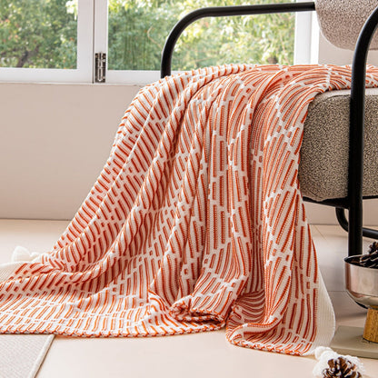 Monochrome Diamond Pattern Throw Blanket