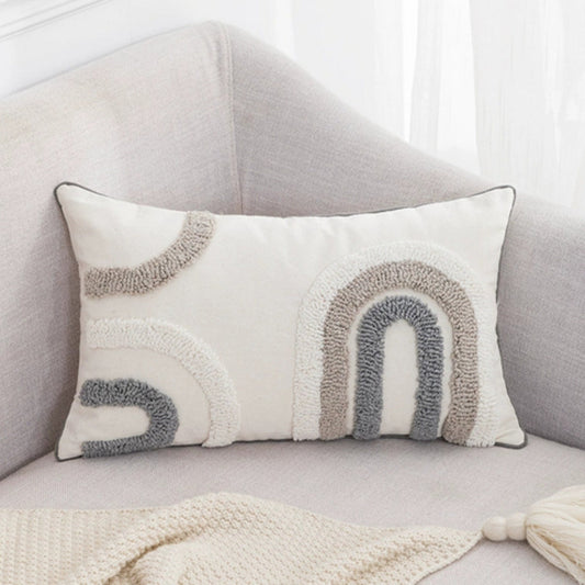 Nuvia Gray White Cushion Cover