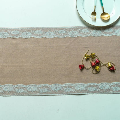 Ornate Blossom Lace Edge Table Runner
