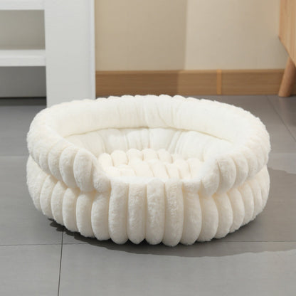 Classic Plush Donut Nest Pet Bed