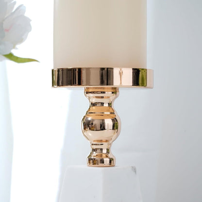Pyramid Gold Marble Candle Holder