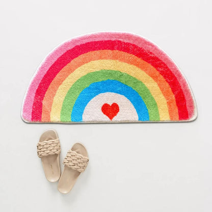 Rainbow Glow Half-Moon Bath Mat