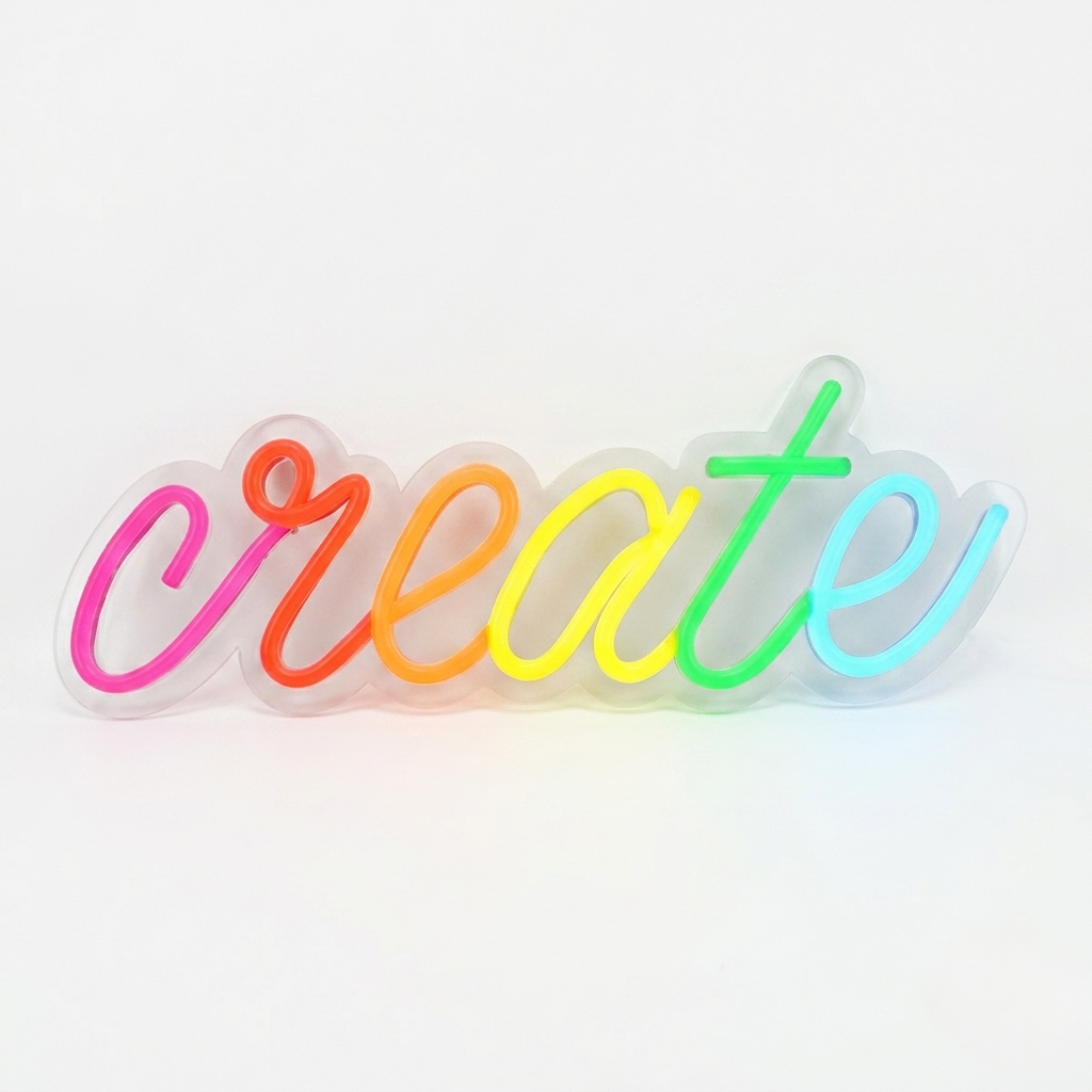 Create Rainbow Neon Sign LED Wall Decor for Bedroom Studio Creative Space