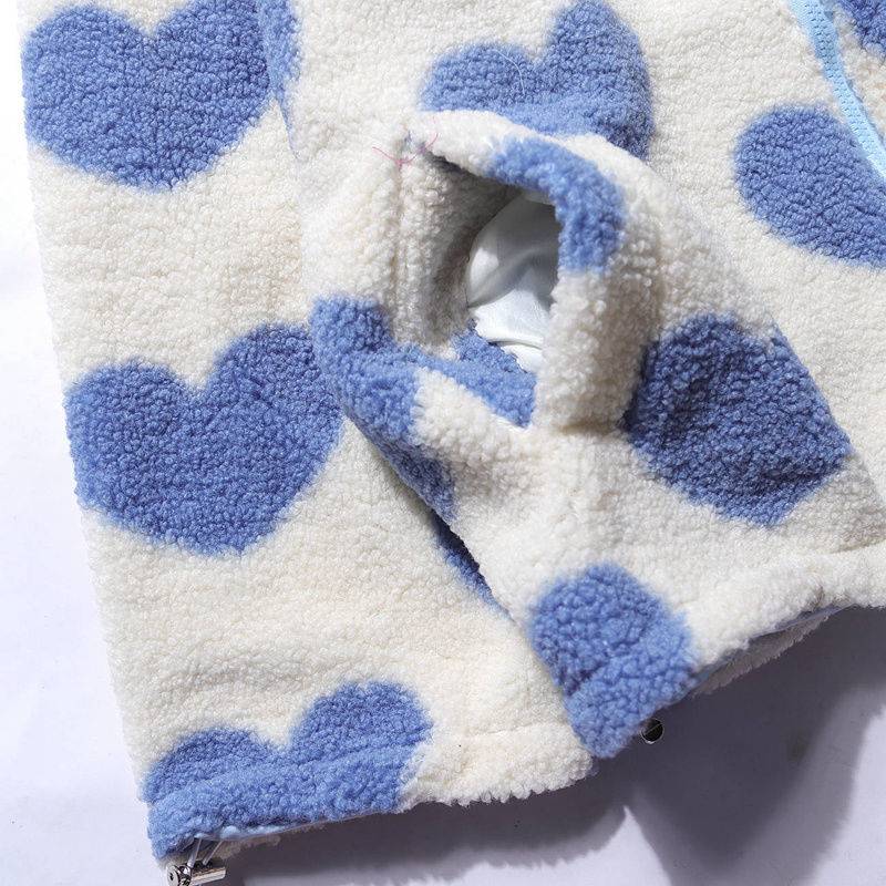 Fluffy Heart Double Sided Jacket