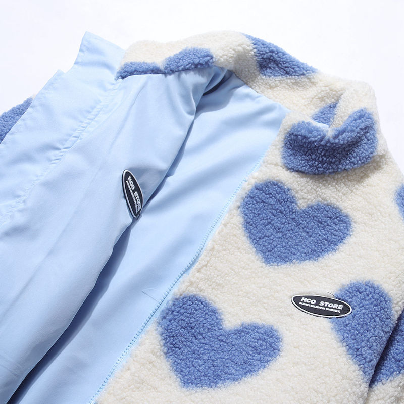 Fluffy Heart Double Sided Jacket