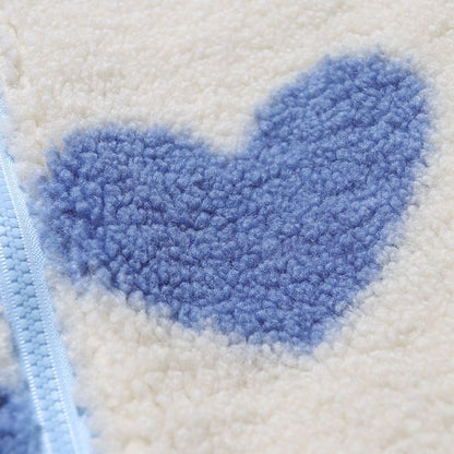 Fluffy Heart Double Sided Jacket
