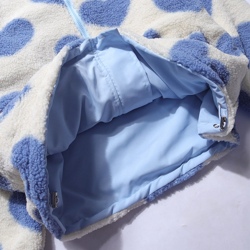Fluffy Heart Double Sided Jacket
