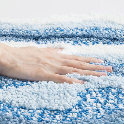 Seaside Footprint Pattern Bath Mat