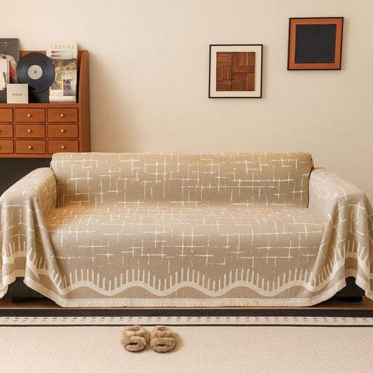 Serene Horizon Lines Sofa Cover