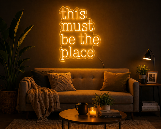 This Must Be The Place Neon Sign LED Wall Light Cozy Home Decor