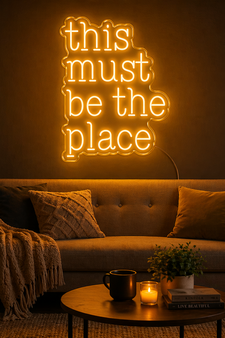 This Must Be The Place Neon Sign LED Wall Light Cozy Home Decor