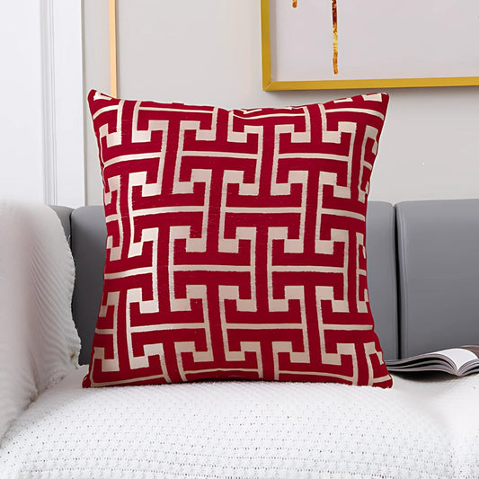 Timeless Maze Pattern Cushion Cover