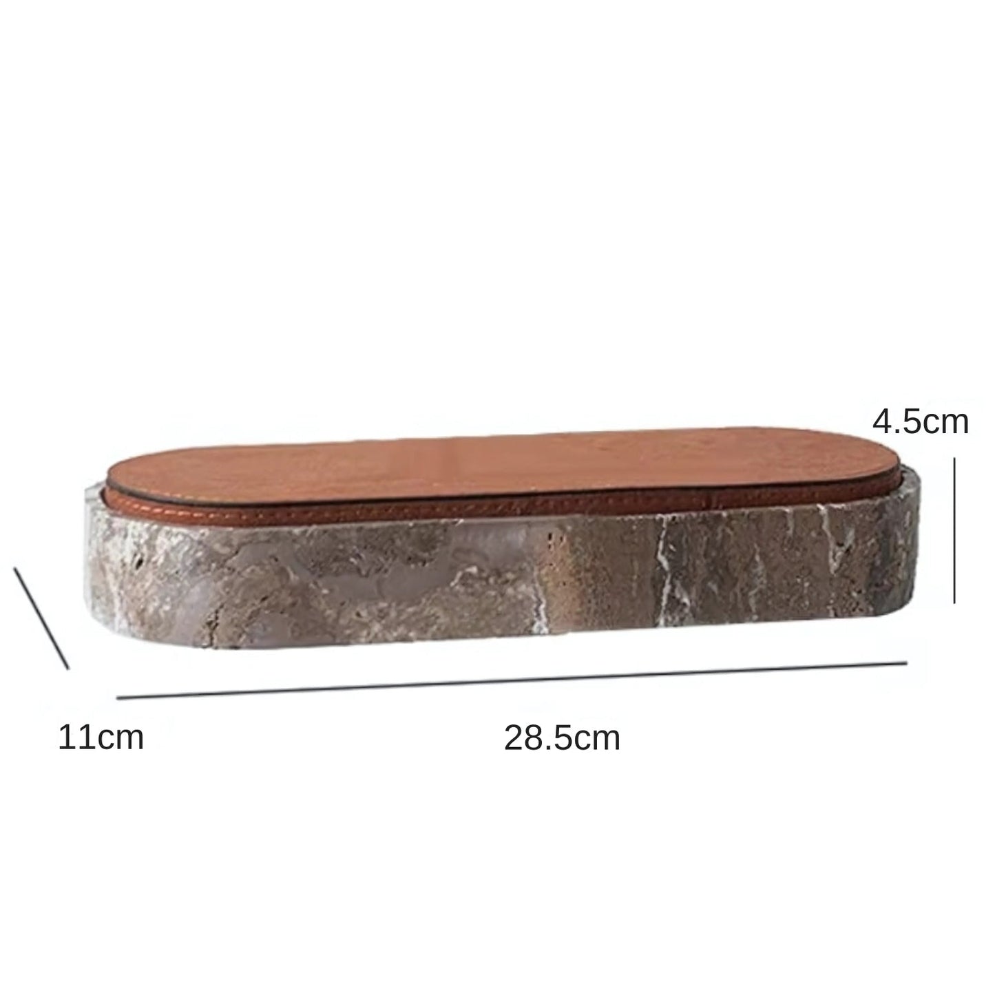 Marble Leather Lid Jewelry Storage Box