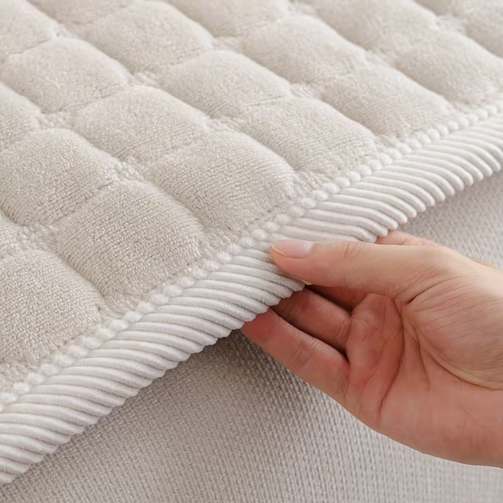 Minimalist Plush Quilted Couch Cover