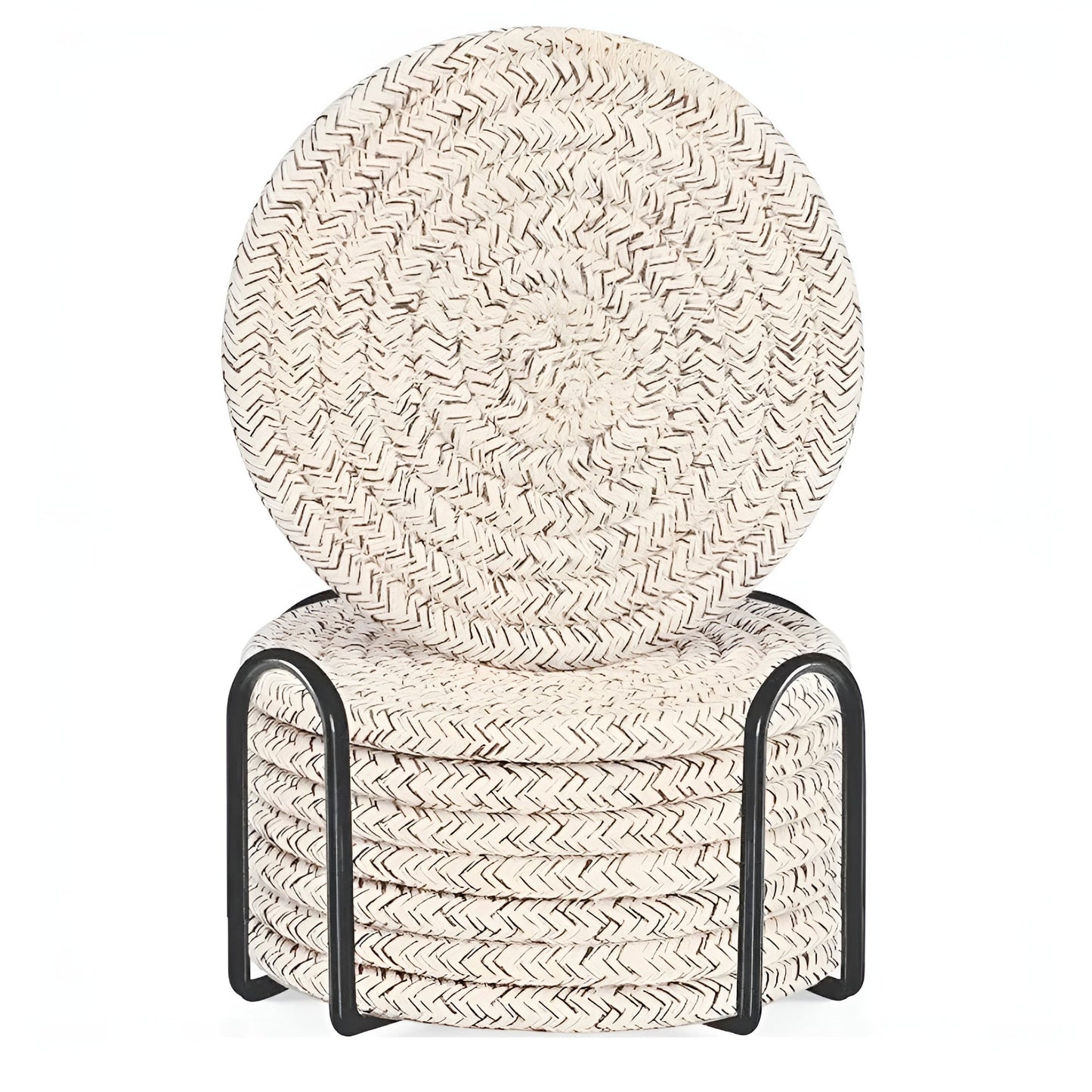 Woven Whirl Coaster Set | 8Pcs Set