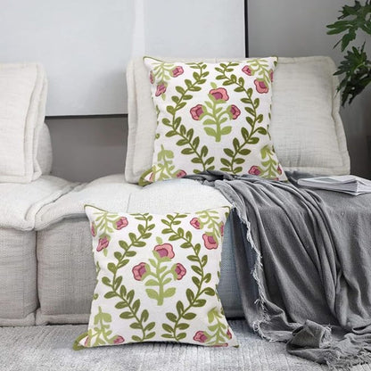 Ethereal Floral Print Cushion Cover