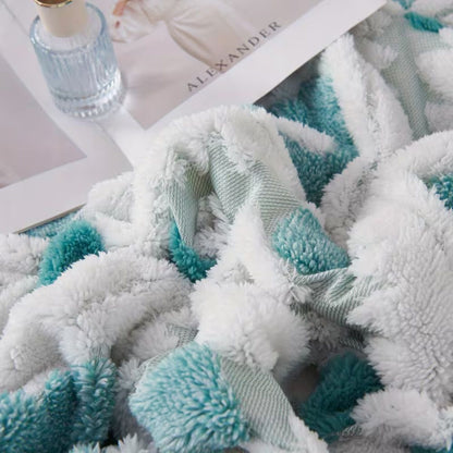 Zyra Double Layer Geometric Throw Blanket