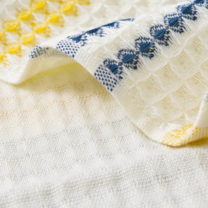 Colorblock Striped Cotton Bath Towel