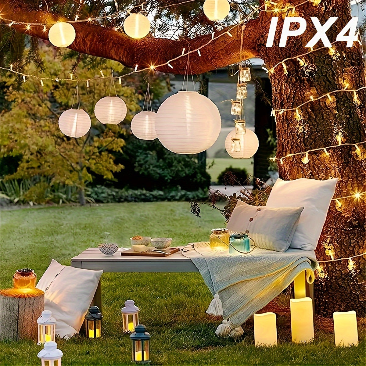 1pc Curtain Light, USB Waterproof Waterfall Fairy Tale Light String