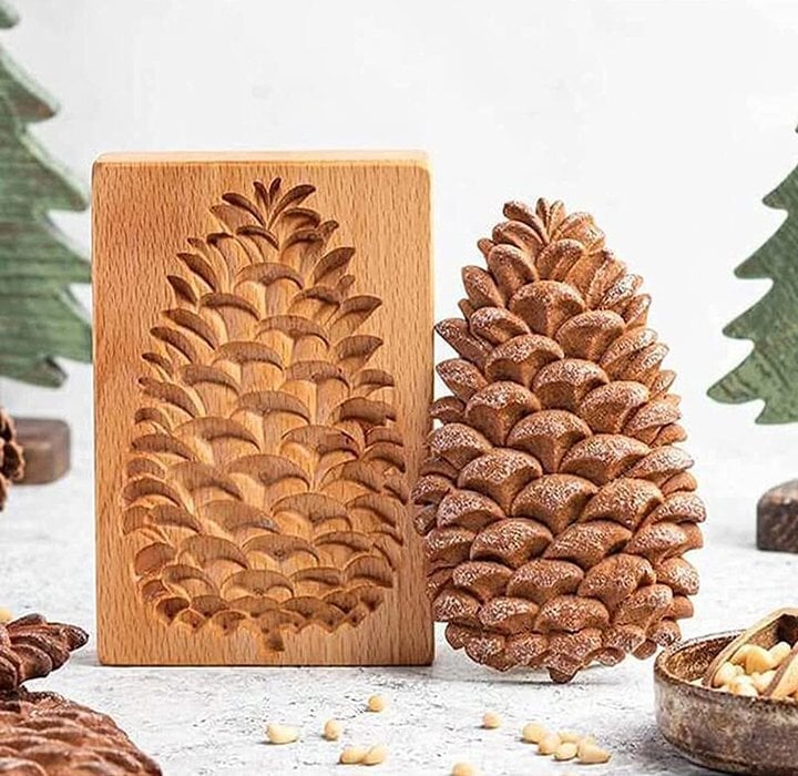 Wood patterned Cookie cutter - Embossing Mold For Cookies